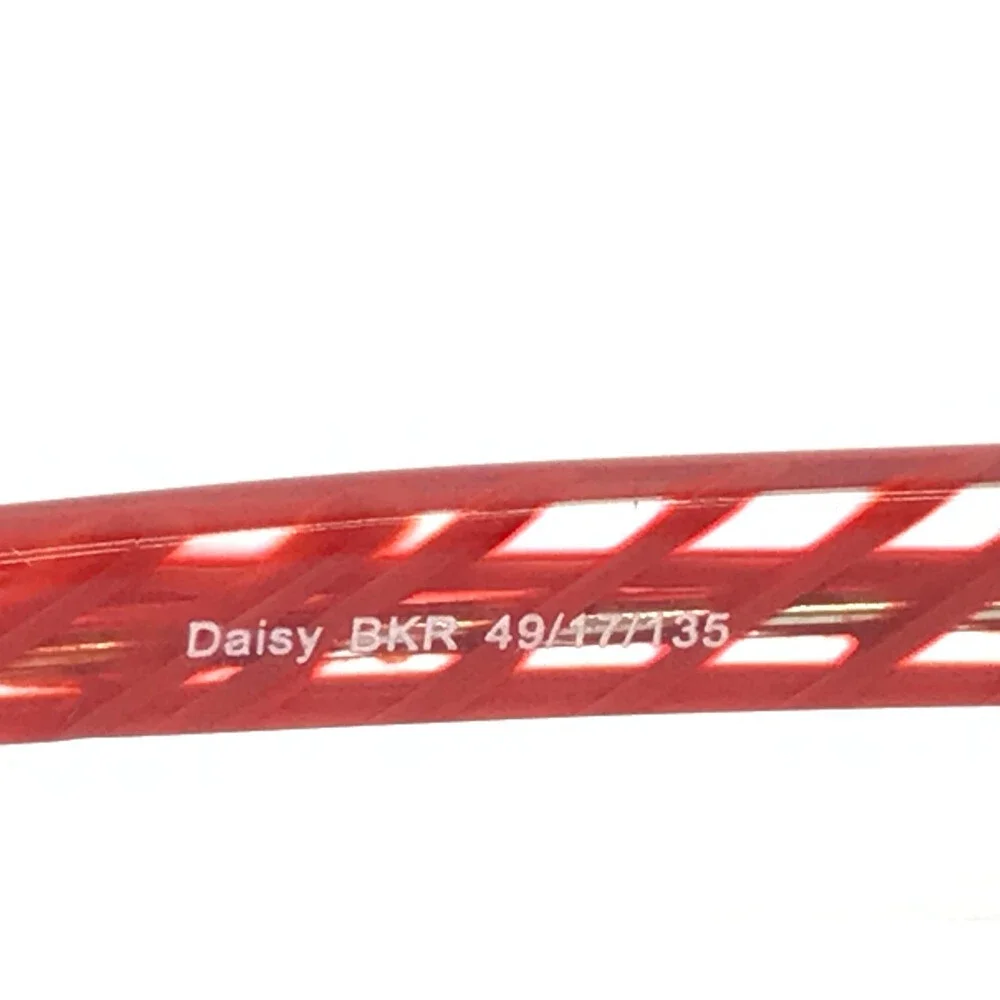 No Boundaries Petite Eyeglasses Frames Daisy BKR Black Red Oval 49-17-135